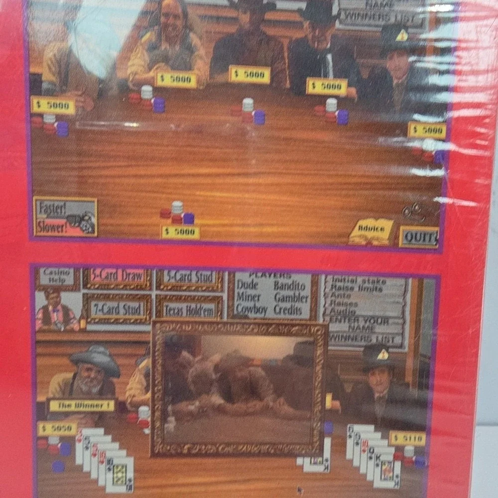 VTG✨Cowboy Casino Interactive‎ Poker CDROM Mac Macintosh✨New✨IntelliPlay✨NOS